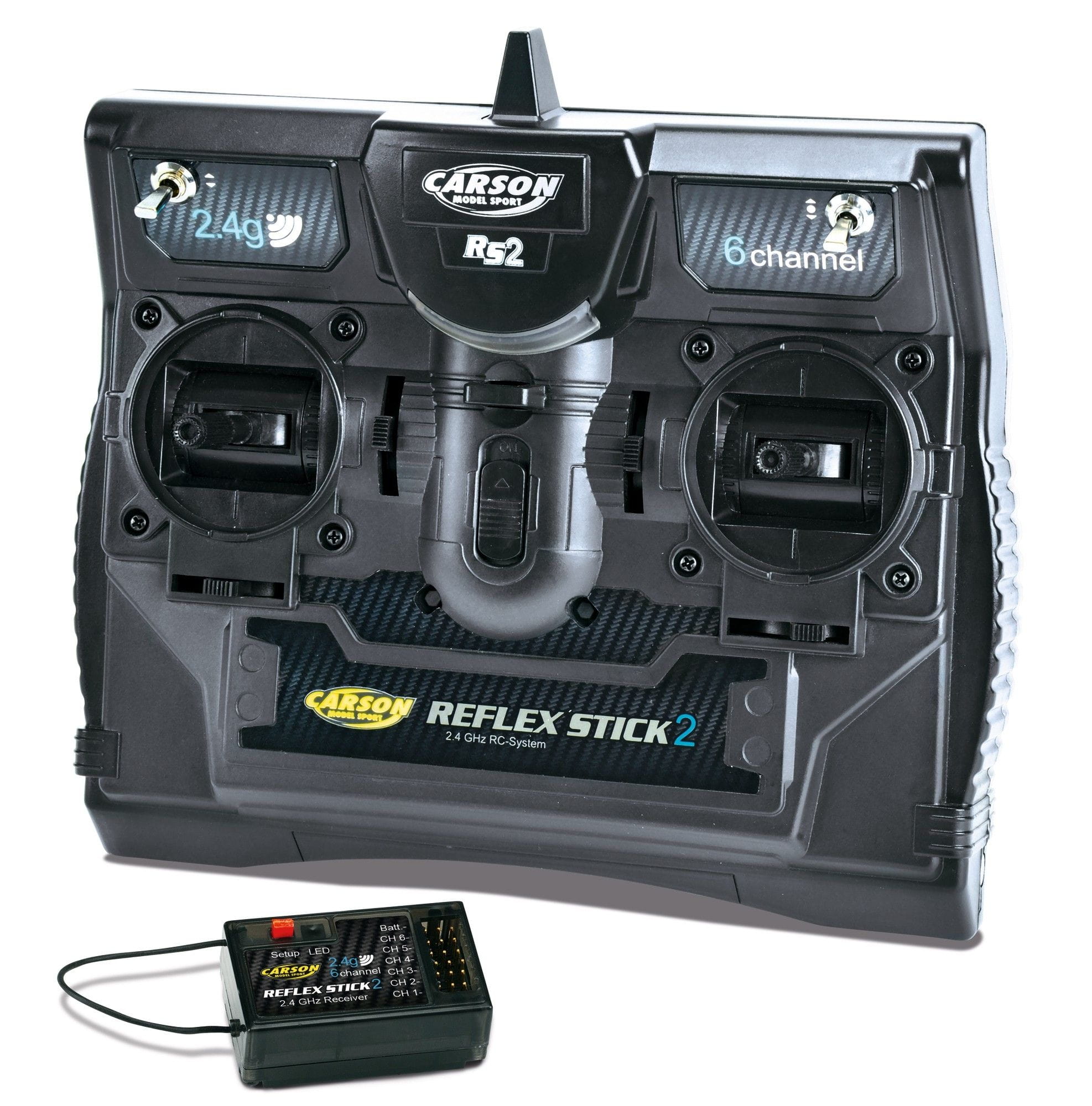 CARSON 6 kanal RC Fernsteuerung mit Empfaenger carson 6 kanal rc anlage