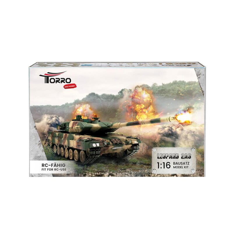 Leopard 2A6 RC Panzer Modell 1_16 in Metallausfuehrung Leopard 2A6 RC Panzer Bausatz 1 zu 16 aus Metall