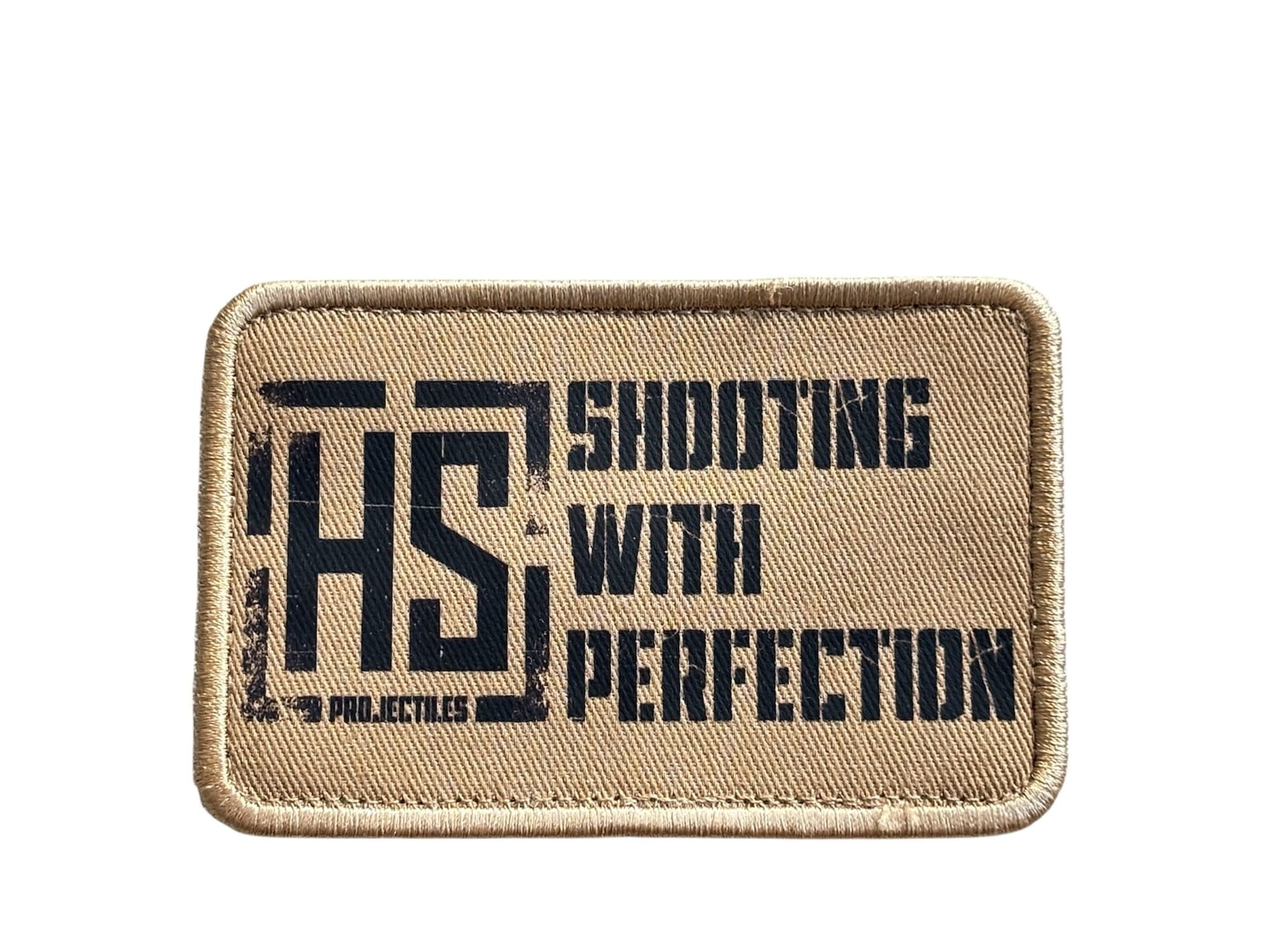 HS Projectiles Patch Sand Schwarz Klett Aufnaeher Tactical