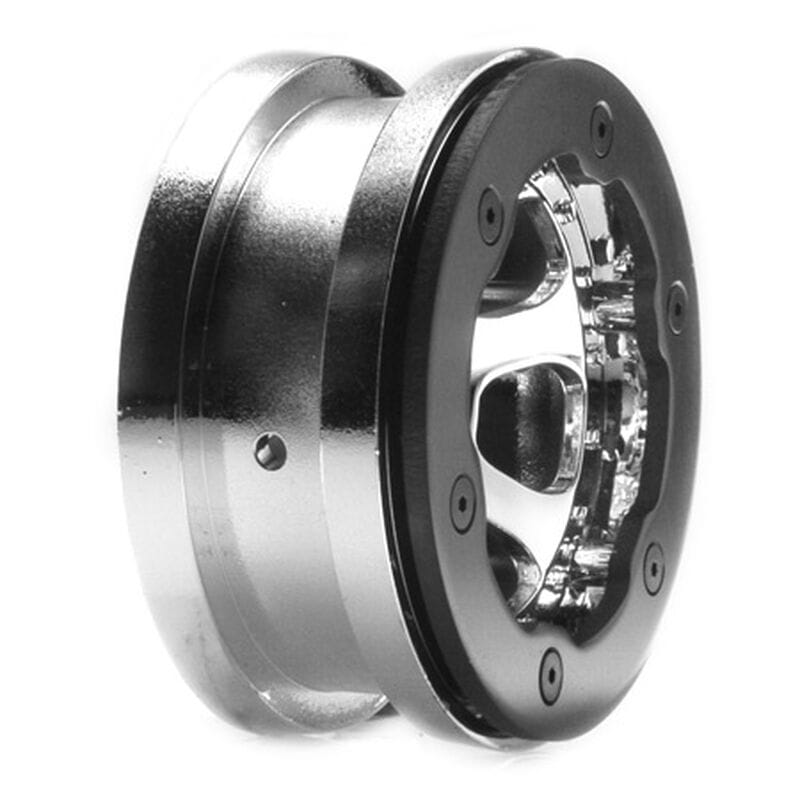 Losi 2.2 Beadlock Felgen Chrom mit Klemmring: CCR