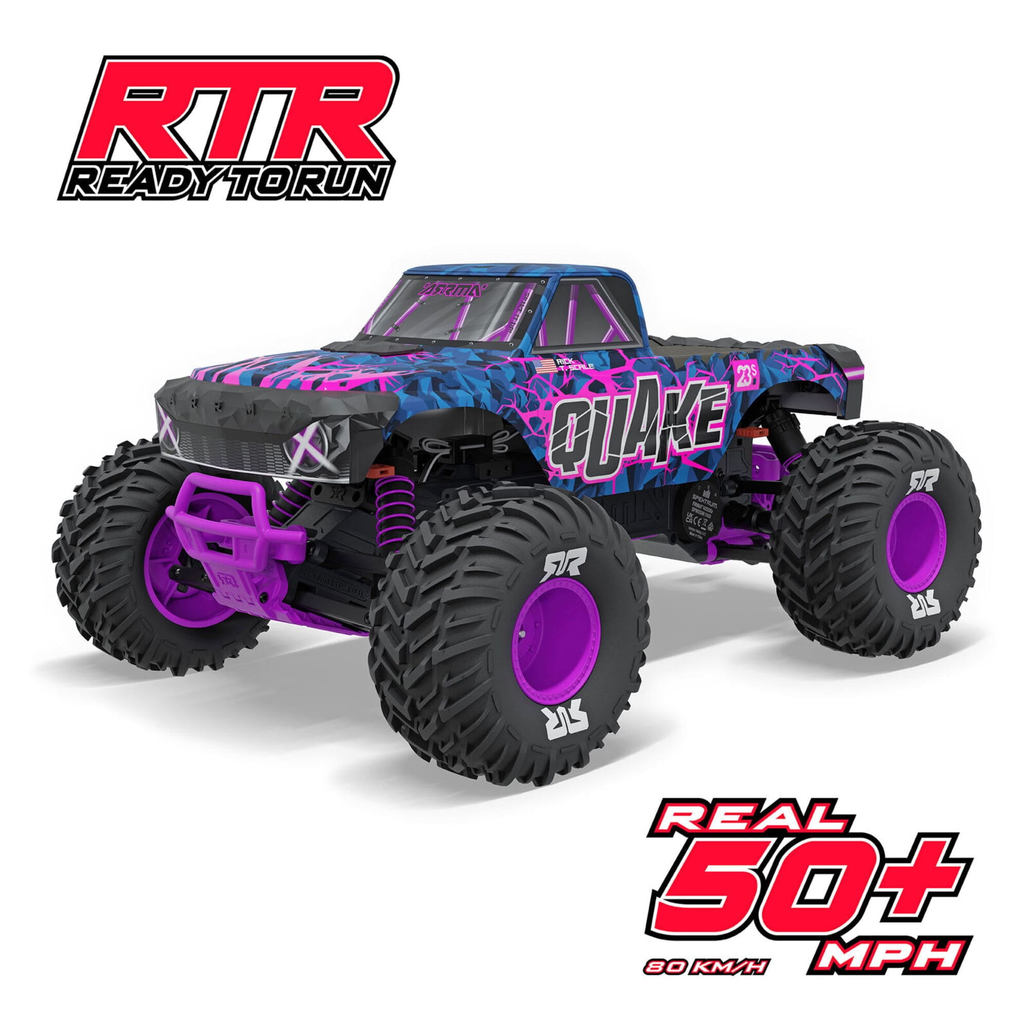 ARRMA QUAKE 223S DSC 2WD RTR Brushless Monster Truck in Lila