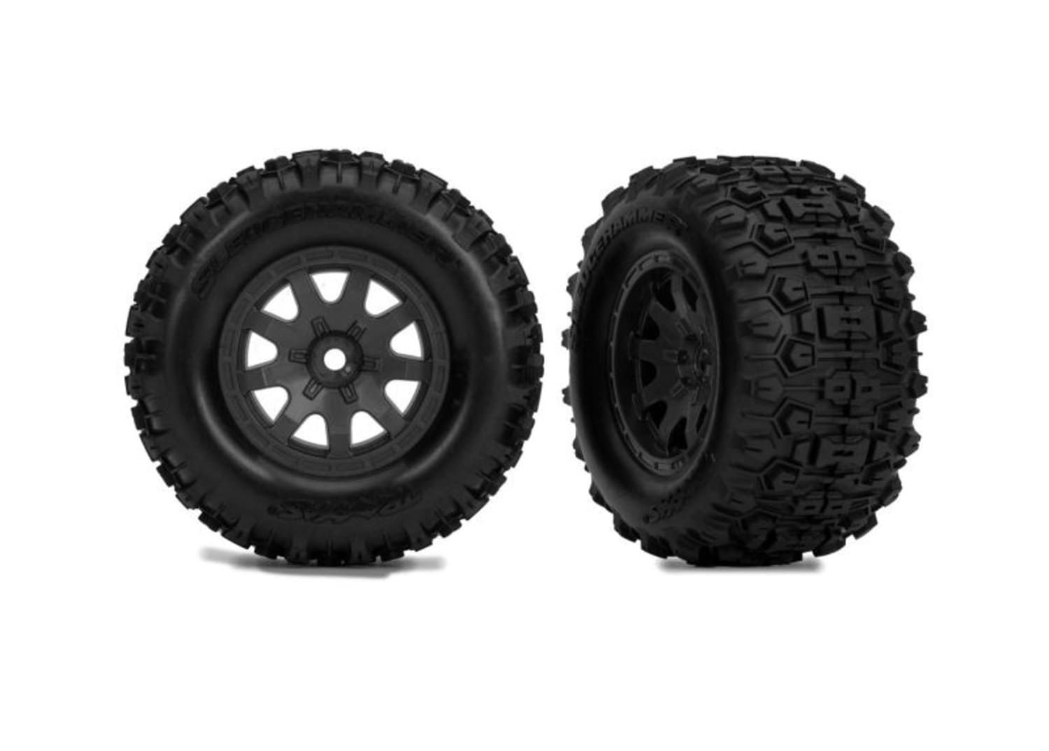 Traxxas Reifen auf Felgen schwarz Sledgehammer vorne _2_ - RC-Zubehoer