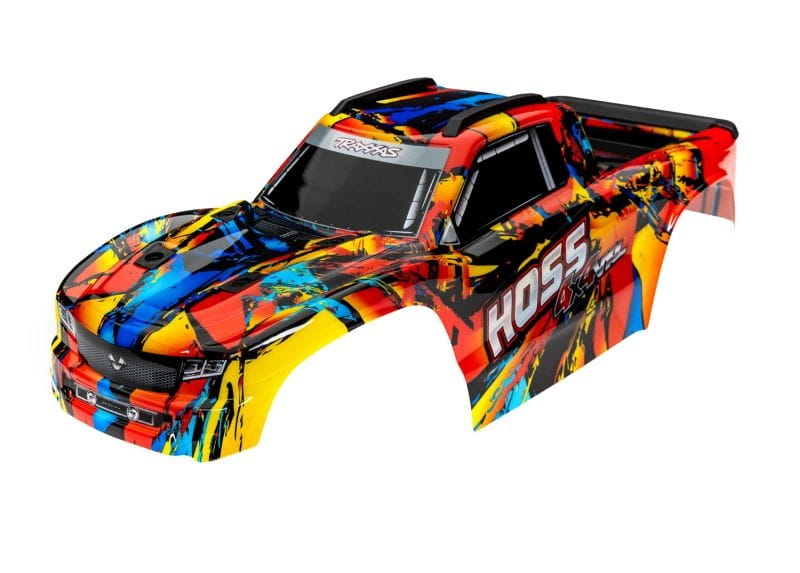 Traxxas Karosserie Hoss 4X4 VXL Solar-Flare inkl. Aufkleber - Karosserie-Clips v_h - RC-Zubehoer Traxxas Karosserie Hoss 4X4 VXL Solar-Flare inkl. Aufkleber - Karosserie-Clips v_h - RC-Zubehoer