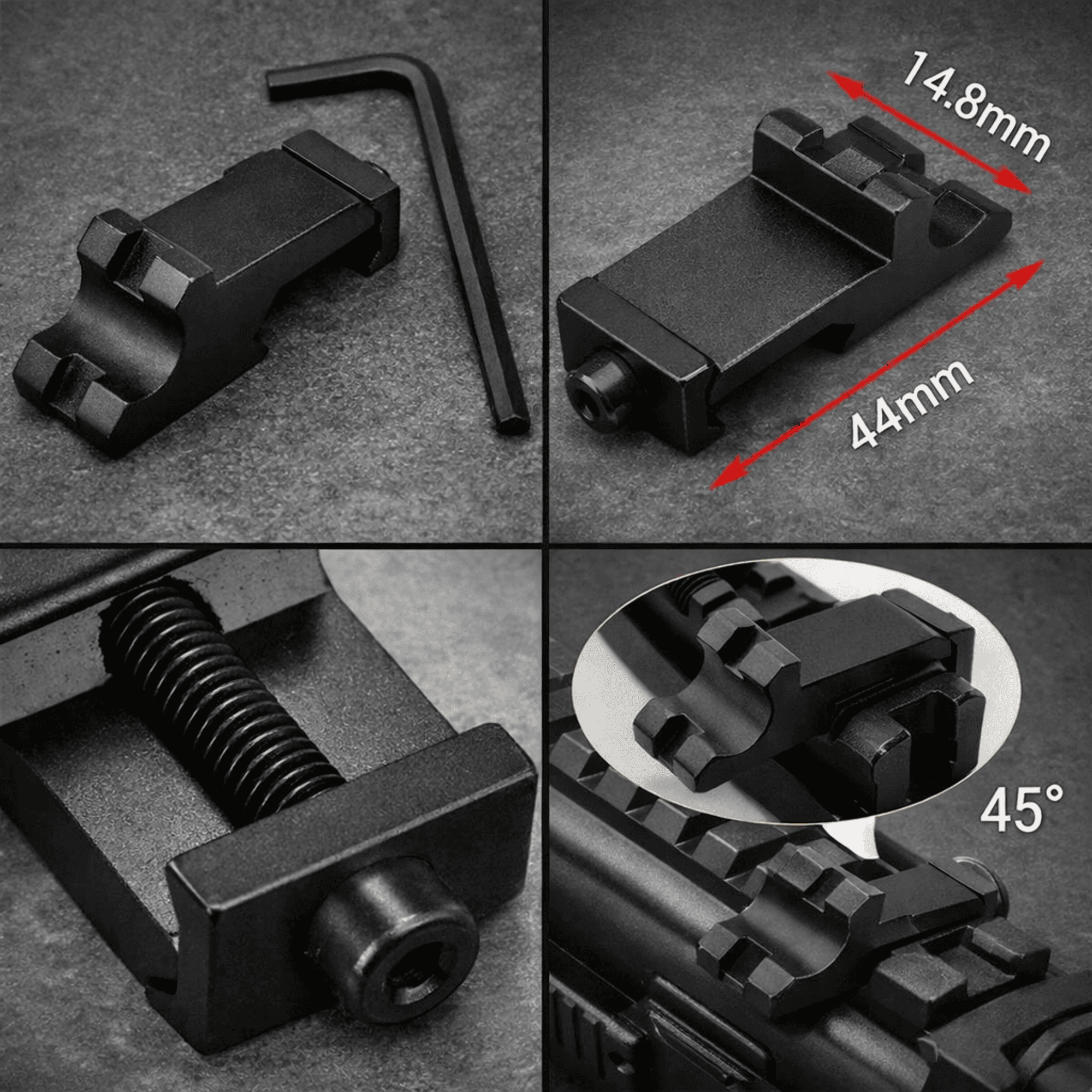 45 Grad Offset Picatinny Rail Adapter 20 mm