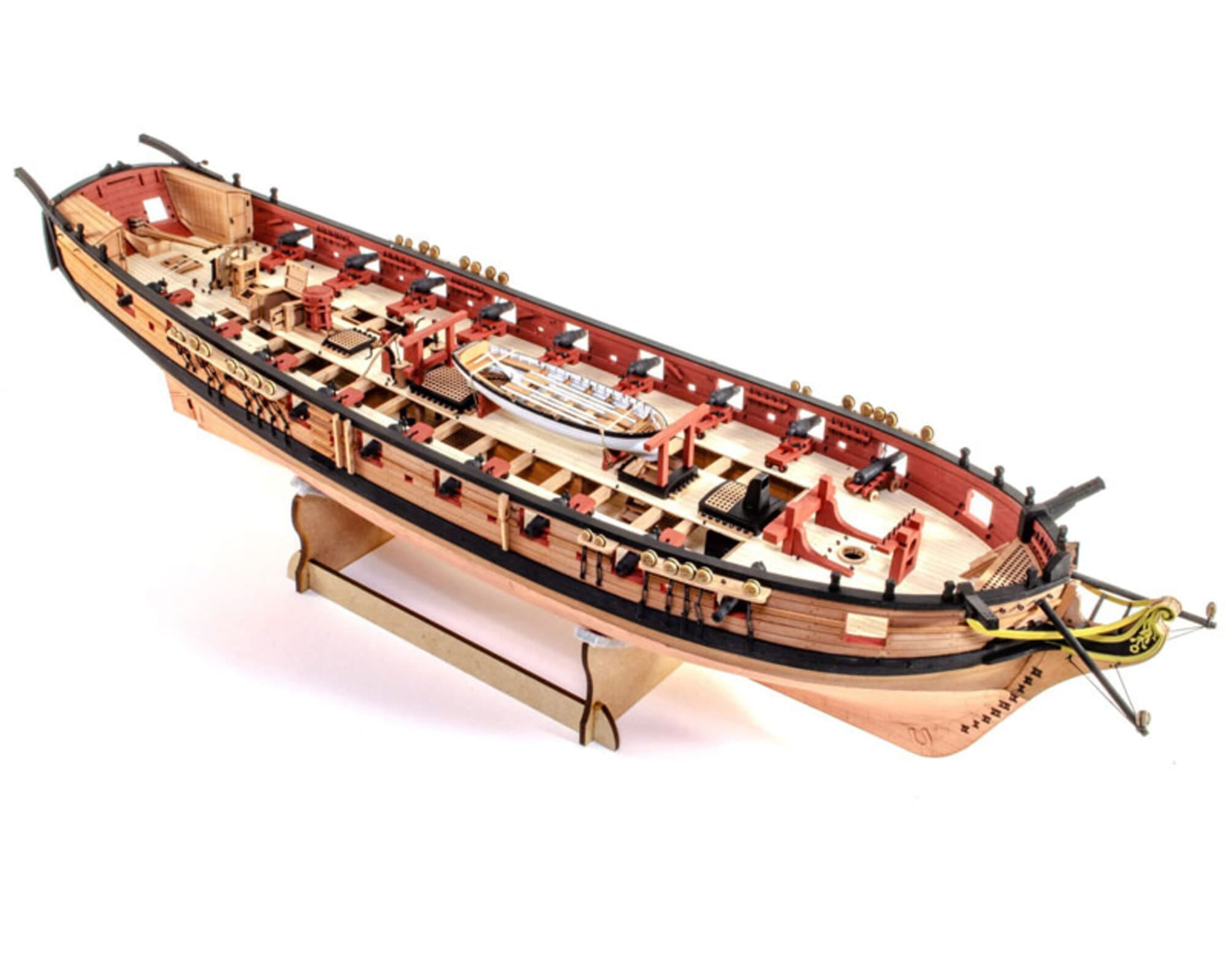 HM Harpy Brigg 1_64 Bausatz Modell der Royal Navy mit detailliertem Rumpf und Deck