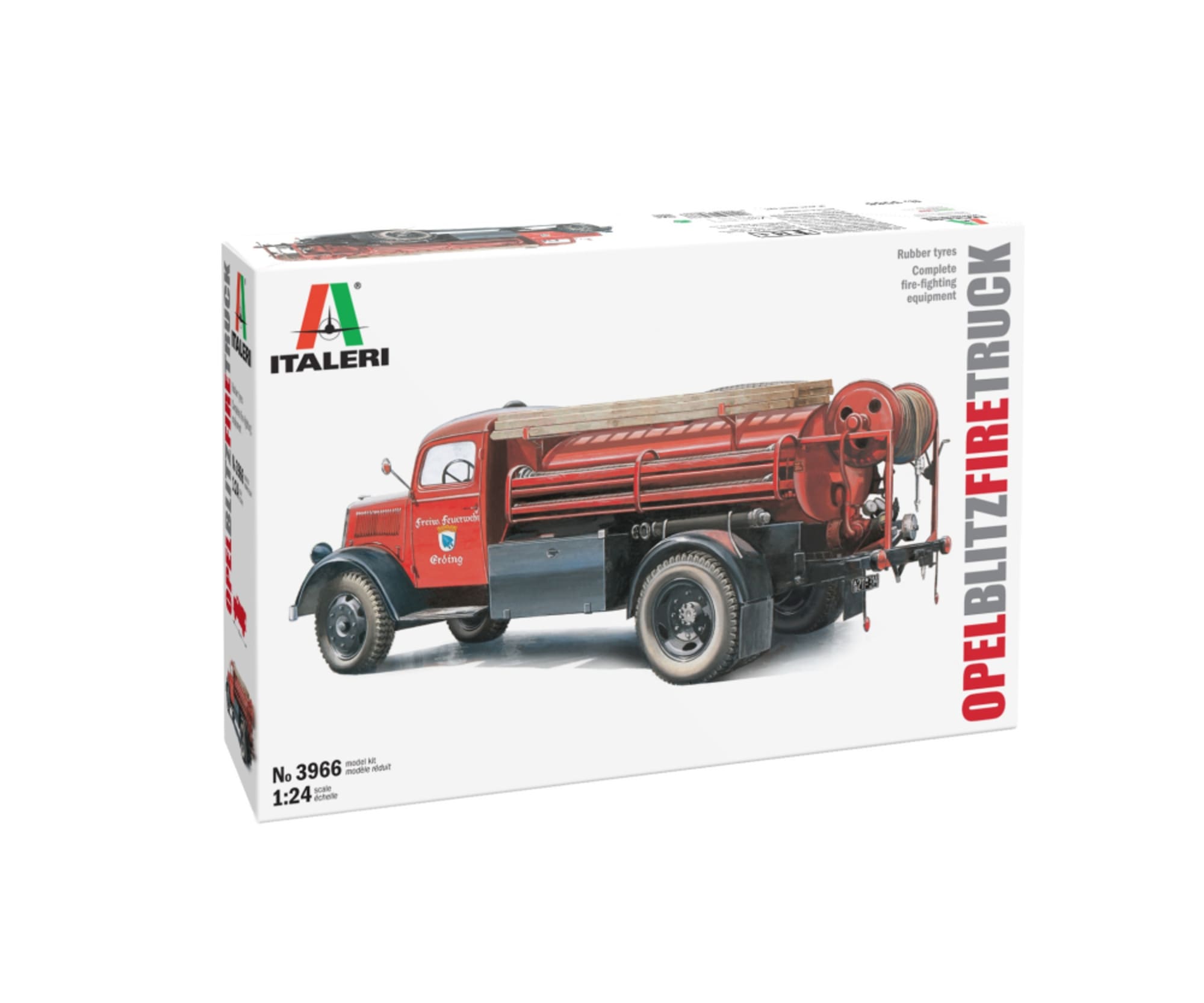 Italeri 1_24 Opel Blitz Feuerwehr Plastik Modellbausatz - RC-Zubehoer