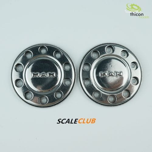 ScaleClub 1:14 Nabendeckel MAN für Eurofelgen aus Edelstahl