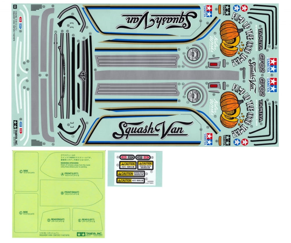 Ersatzteil Tamiya aufkleber squash van gf 02