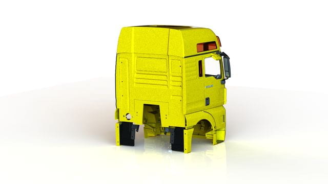 Wedico MAN TGX XXL-V8 Fahrerhaus_ gelb - RC-Zubehoer