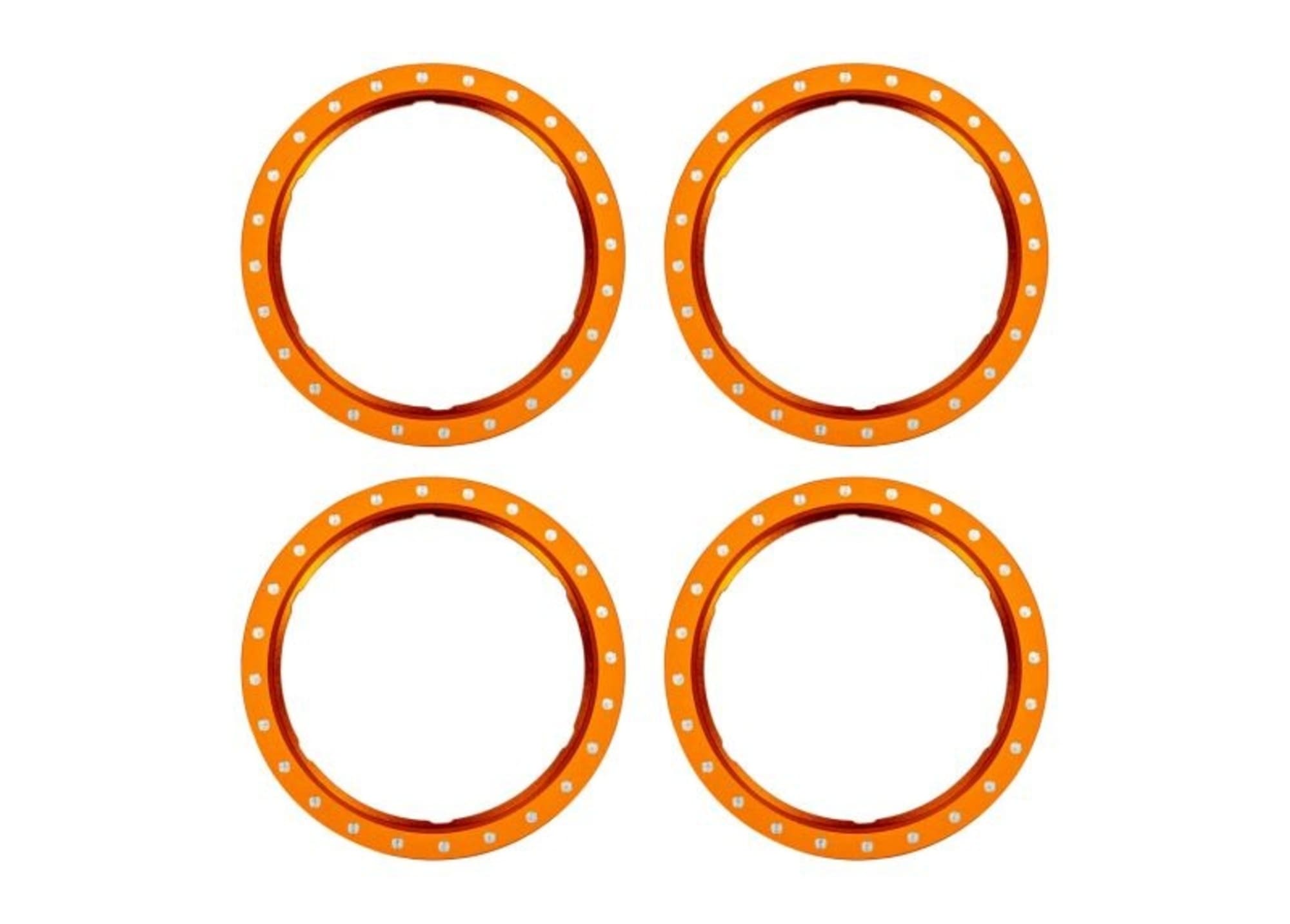 Traxxas Pro Scale Beadlock Ringe Aluminium orange _4_ fuer RC Modelle