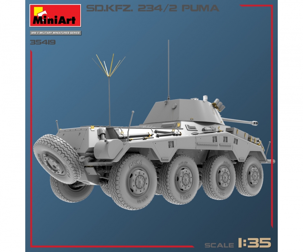 MiniArt 1_35 Sd_Kfz.234_2 Puma Plastik Modellbausatz - RC-Zubehoer