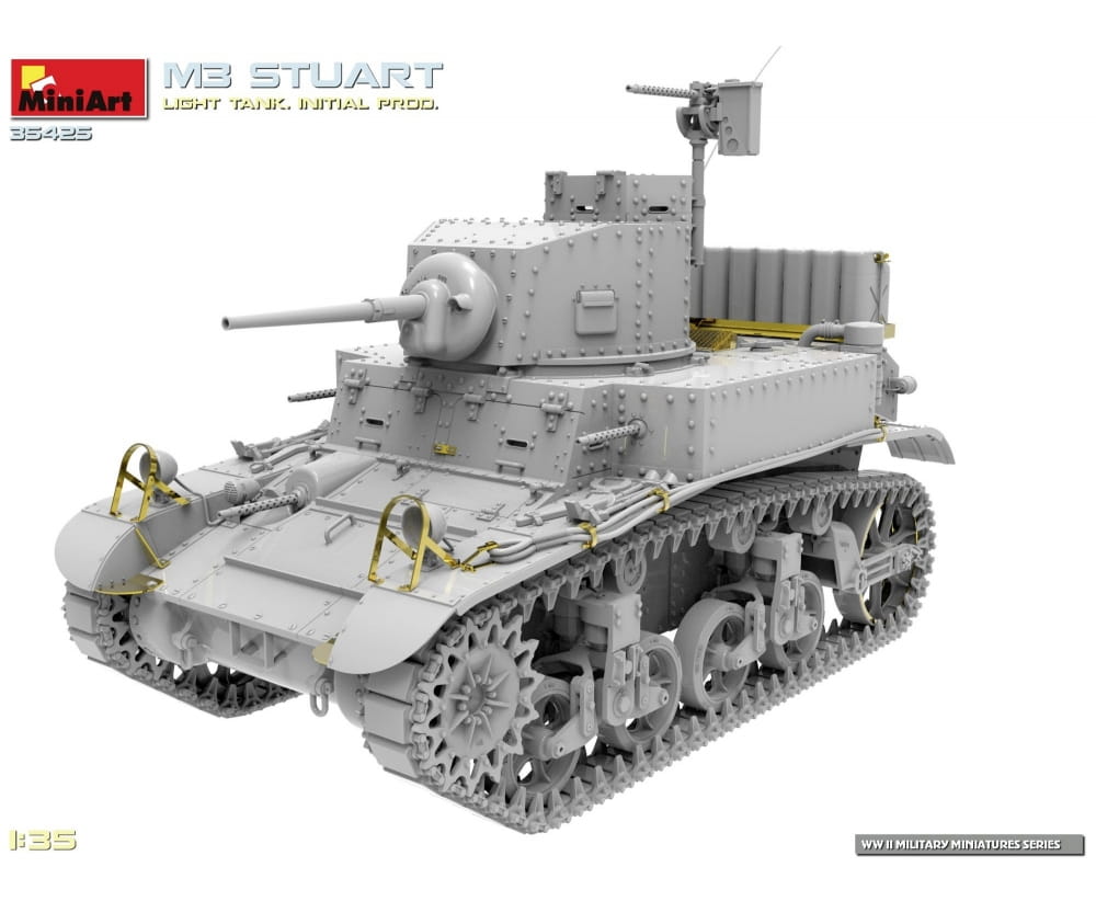 MiniArt 1_35 M3 Stuart leichter Pz_ fruehe Prod. Plastik Modellbausatz - RC-Zubehoer