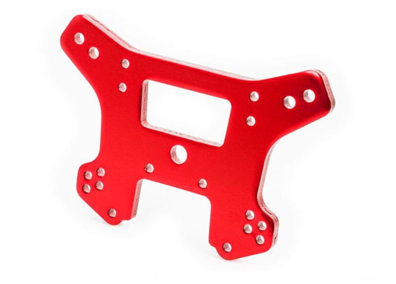 Traxxas Daempferbruecke vorn 6061-T6 Alu rot eloxiert - RC-Zubehoer