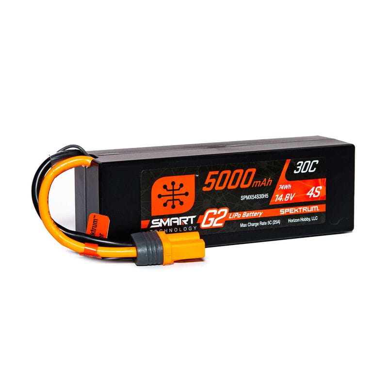 Spektrum Lipo Akku 5000mAh 4S 14_8V Smart G2 30C Hard Case IC5 - RC-Zubehoer