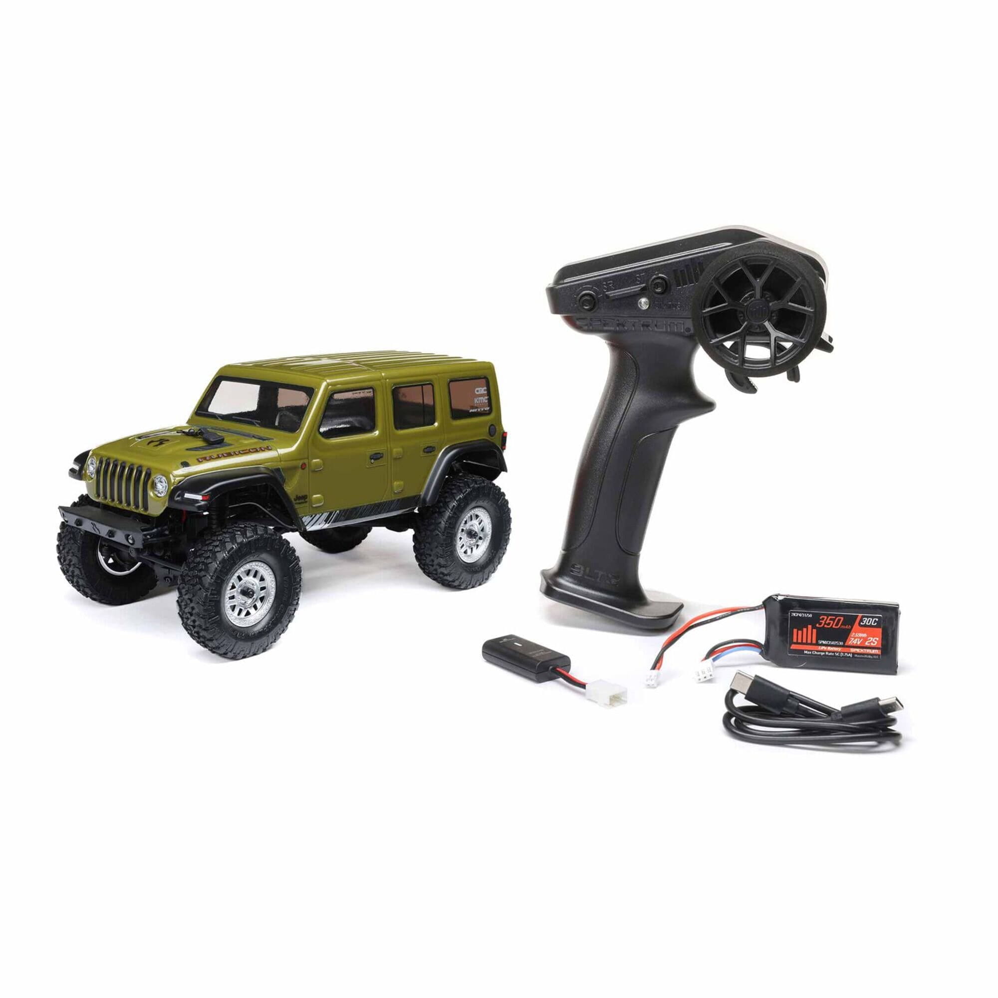axial scx24 jeep wrangler jlu 4x4 rtr rock crawler in gruen mit akku und ladegeraet Axial SCX24 Jeep Wrangler JLU 4X4 RTR – Detailgetreue Karosserie und robuste Ausstattungen in Gruen