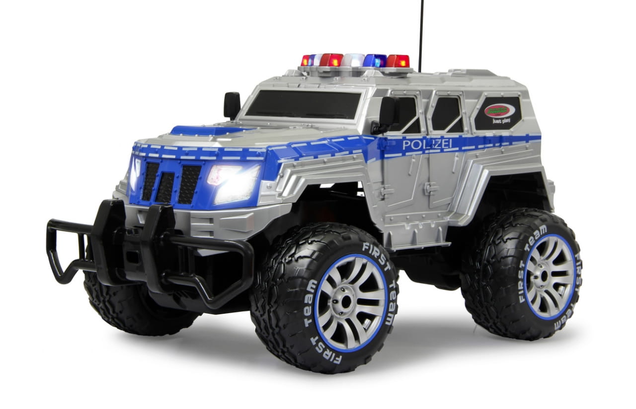 Jamara RC Polizei Panzerwagen Monstertruck 1:12 LED 27MHz