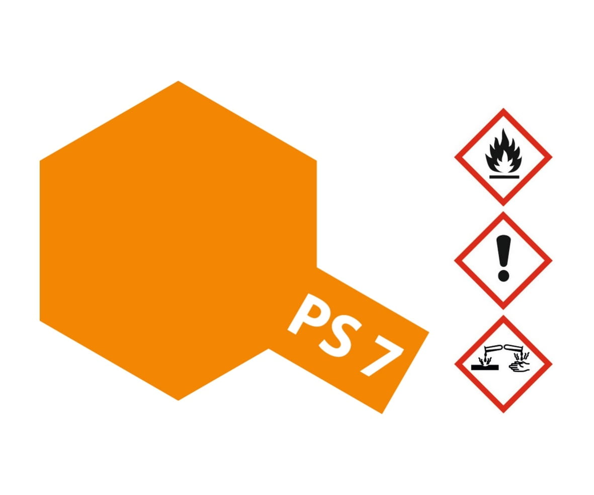 Tamiya PS-7 ORANGE Sprühfarbe 100ml für Polycarbonat ( Lexanfarbe )