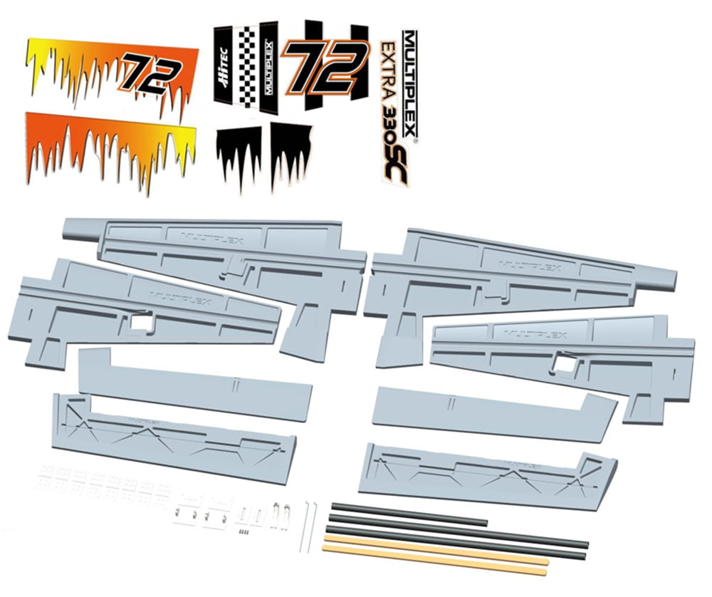 Multiplex Flaechensatz_Schaumteile weiss_Extra 330 S - RC-Zubehoer