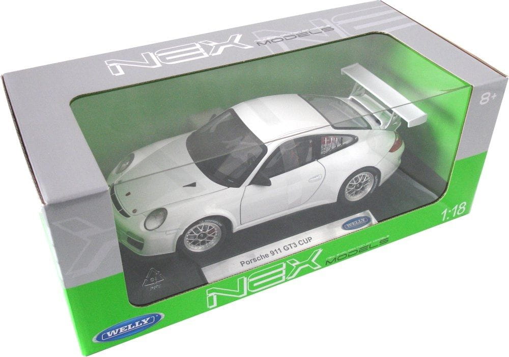 Welly 1:18 Modellauto Porsche 911 GT3 Cup Weiß street version