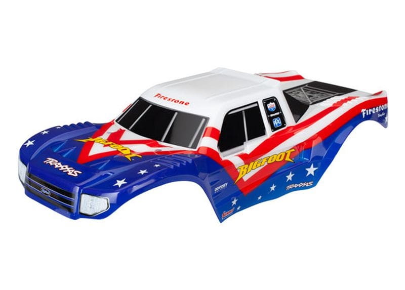 Traxxas Karosserie Bigfoot rot_weiss_blau Officially Licensed replica _lack - RC-Zubehoer