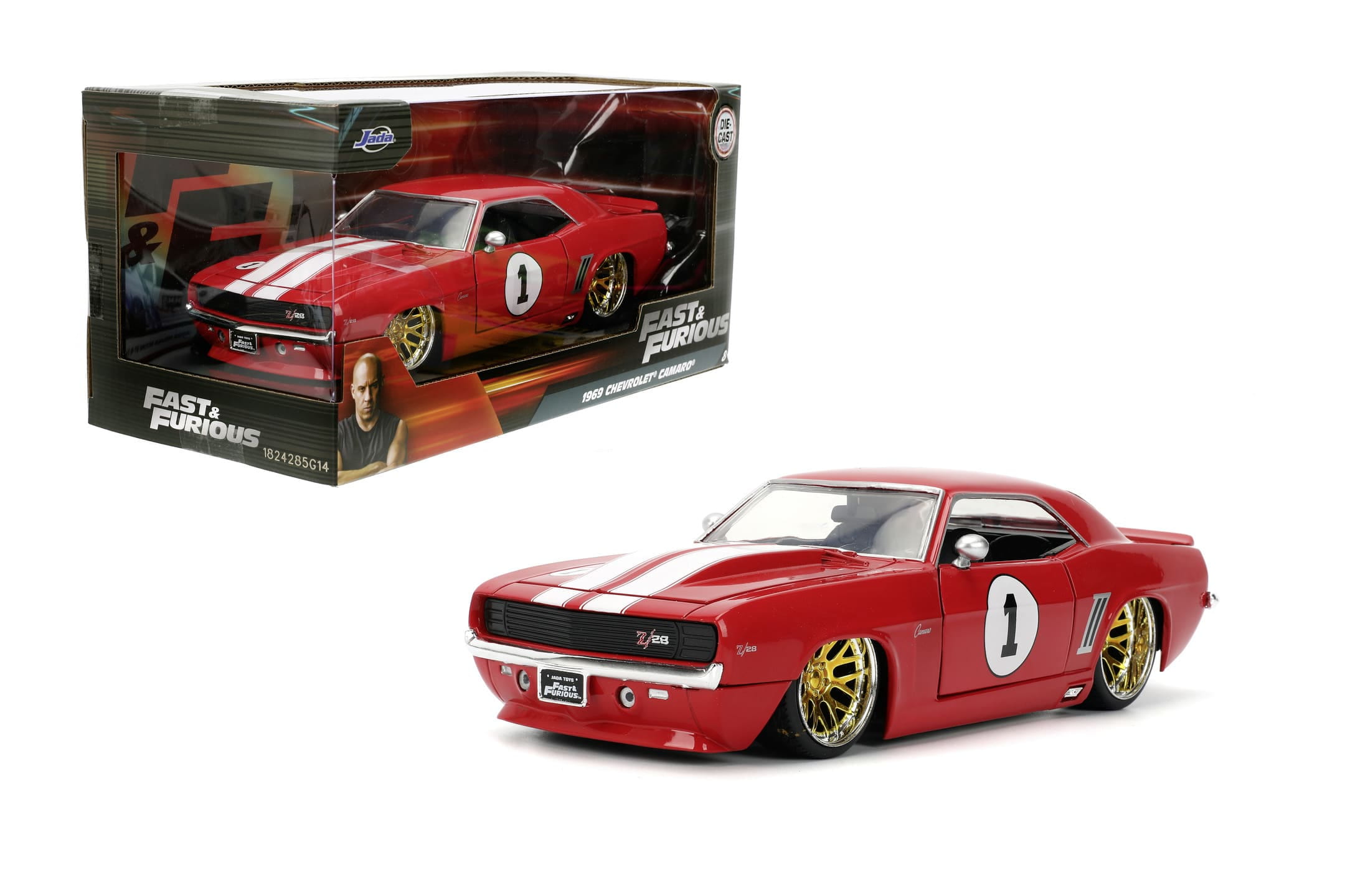 1969 Chevrolet Camaro Modellauto 1_24 rot von Jada Toys