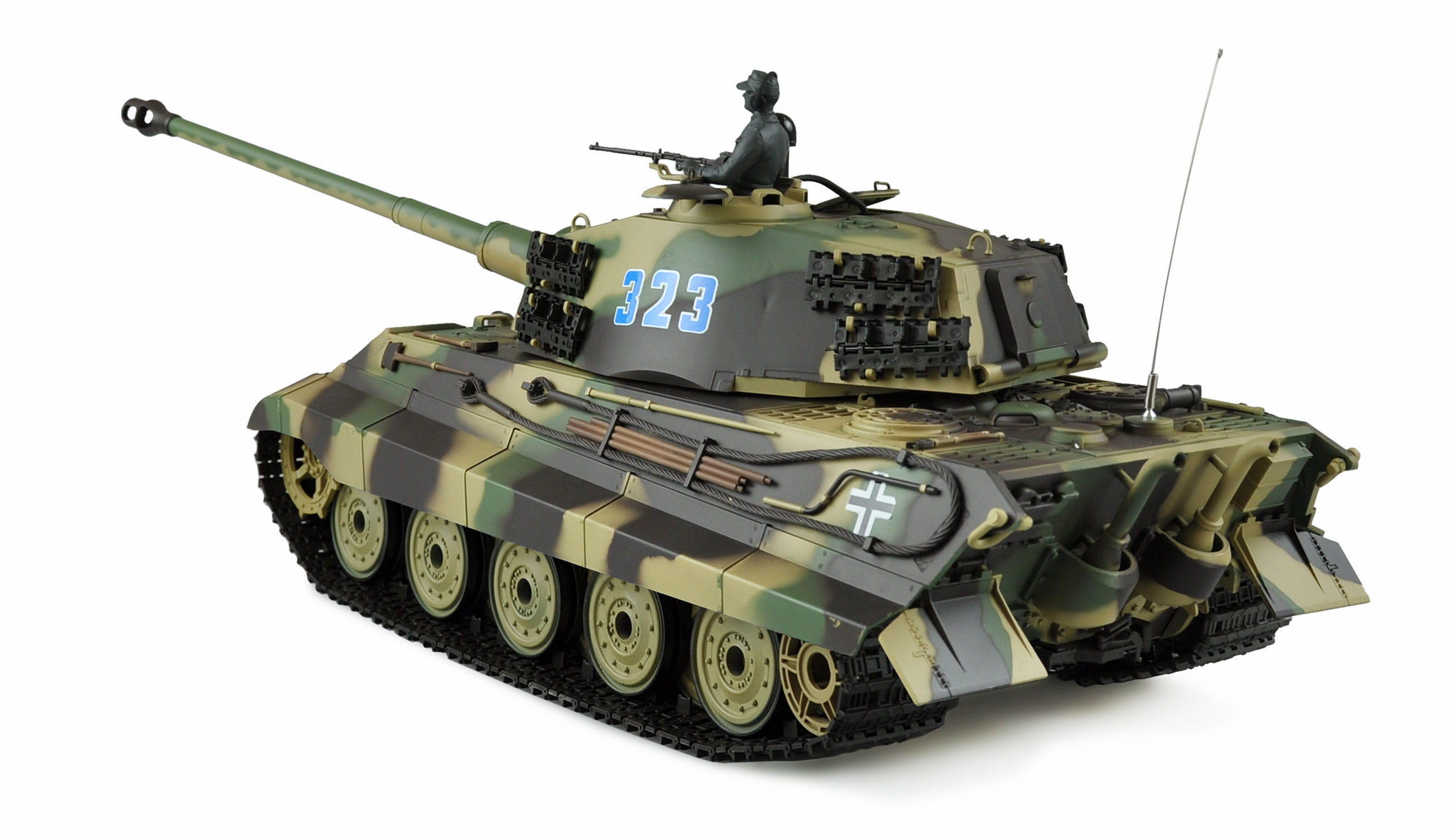 Amewi RC Panzer Königstiger Henschelturm 1:16 Advanced Line IR/BB