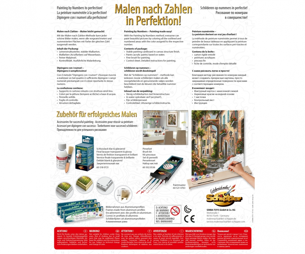 Schipper Mahlen nach Zahlen Verträumtes Gässchen
