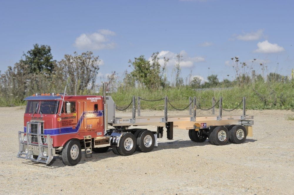 Tamiya RC Truck Flachbett-Auflieger Anhänger 1:14 Bausatz