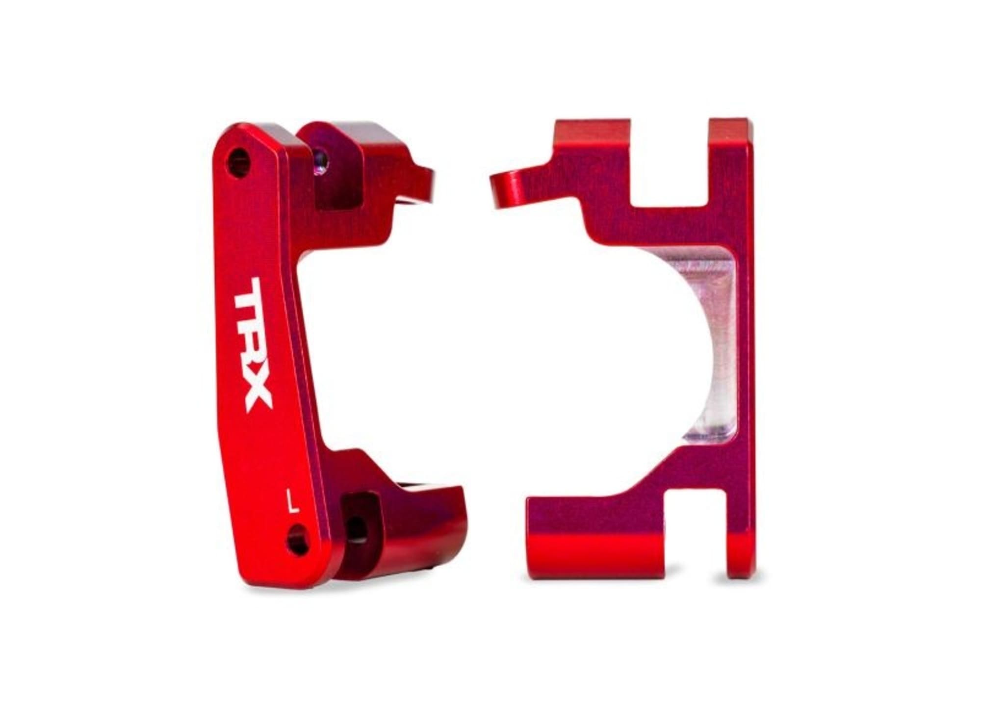 Traxxas Alu Rot Caster Blocks L_R fuer 4x4 Modelle mit Extreme HD _TRX9080_