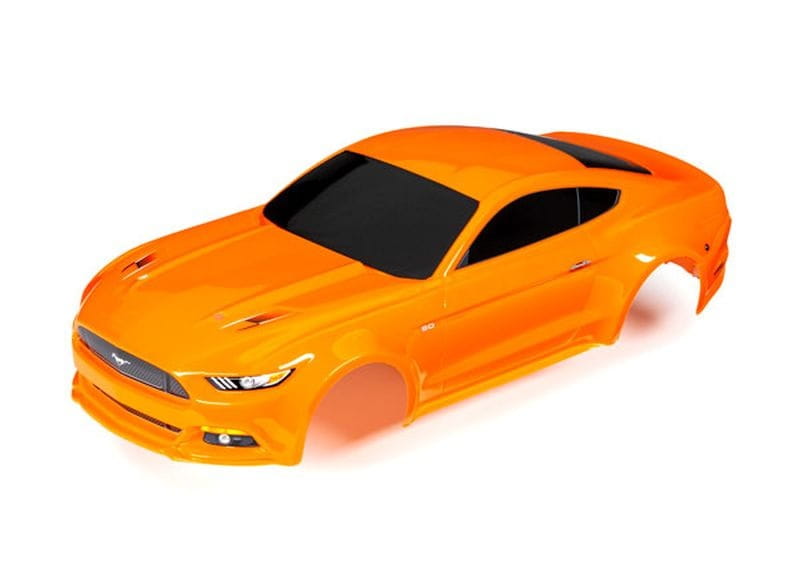 Traxxas Karosserie Ford Mustang, Orange (Lackiert + Aufkleber)