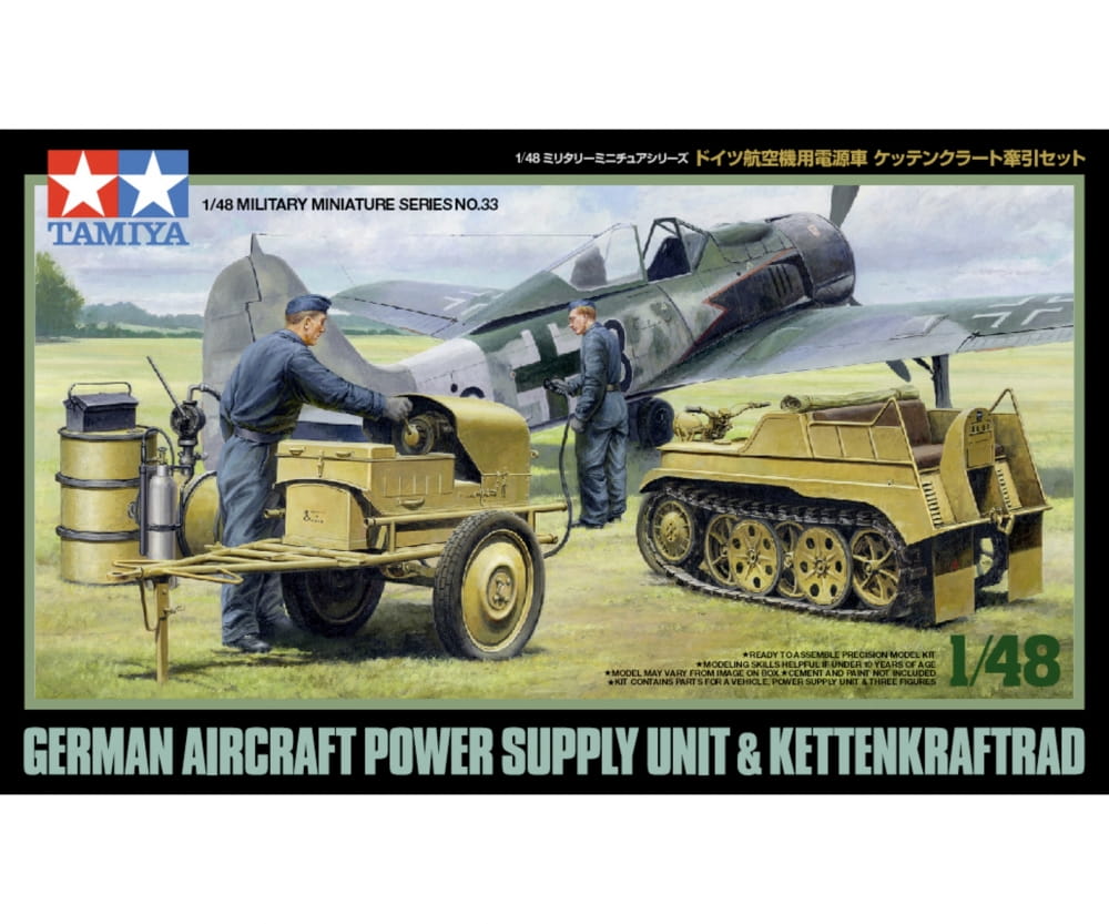 Tamiya WWII Deutsches Kettkrad m. Starthilfegerät 1:48 Plastik Modellbau Militär Bausatz