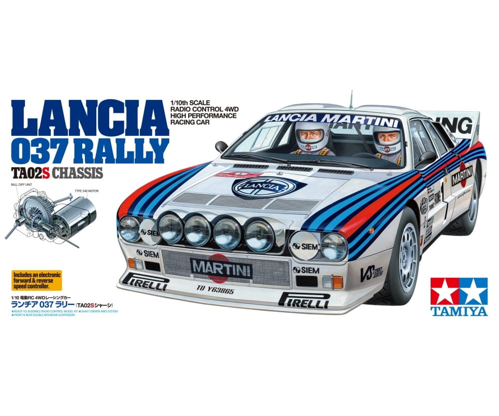 Tamiya 1:10 RC Car Lancia 037 Rallye TA-02S Bausatz
