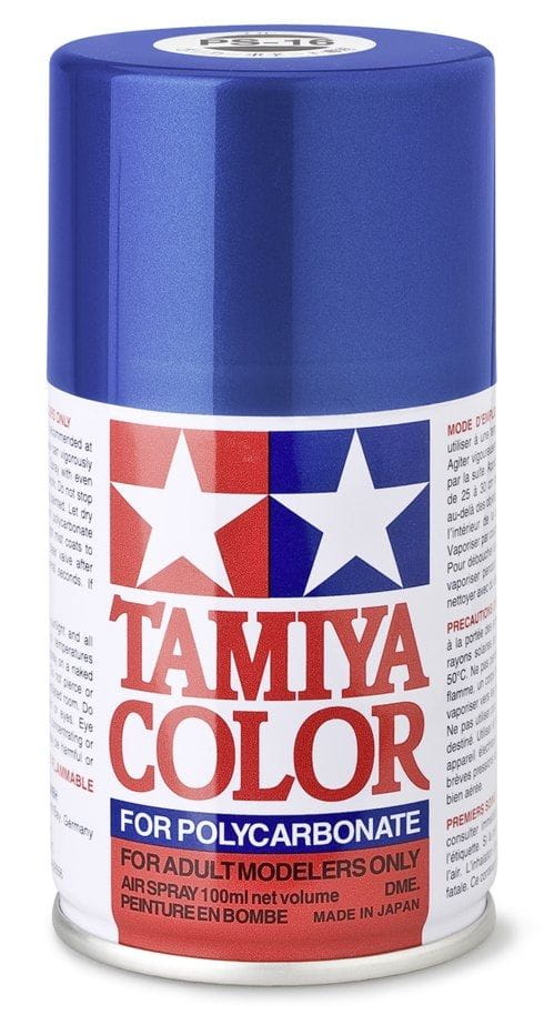 Tamiya PS-16 METALLIC-BLAU Sprühfarbe 100ml für Polycarbonat ( Lexanfarbe )