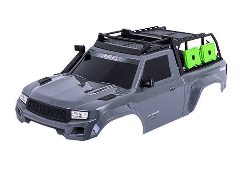 Traxxas Karosserie TRX-4 Sport grau mit Anbauteilen fuer Clipless - RC-Zubehoer