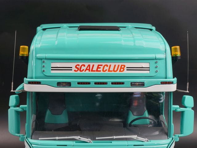ScaleClub Spiegelantenne mit Halter links aus V2A fuer Scania - RC-Zubehoer