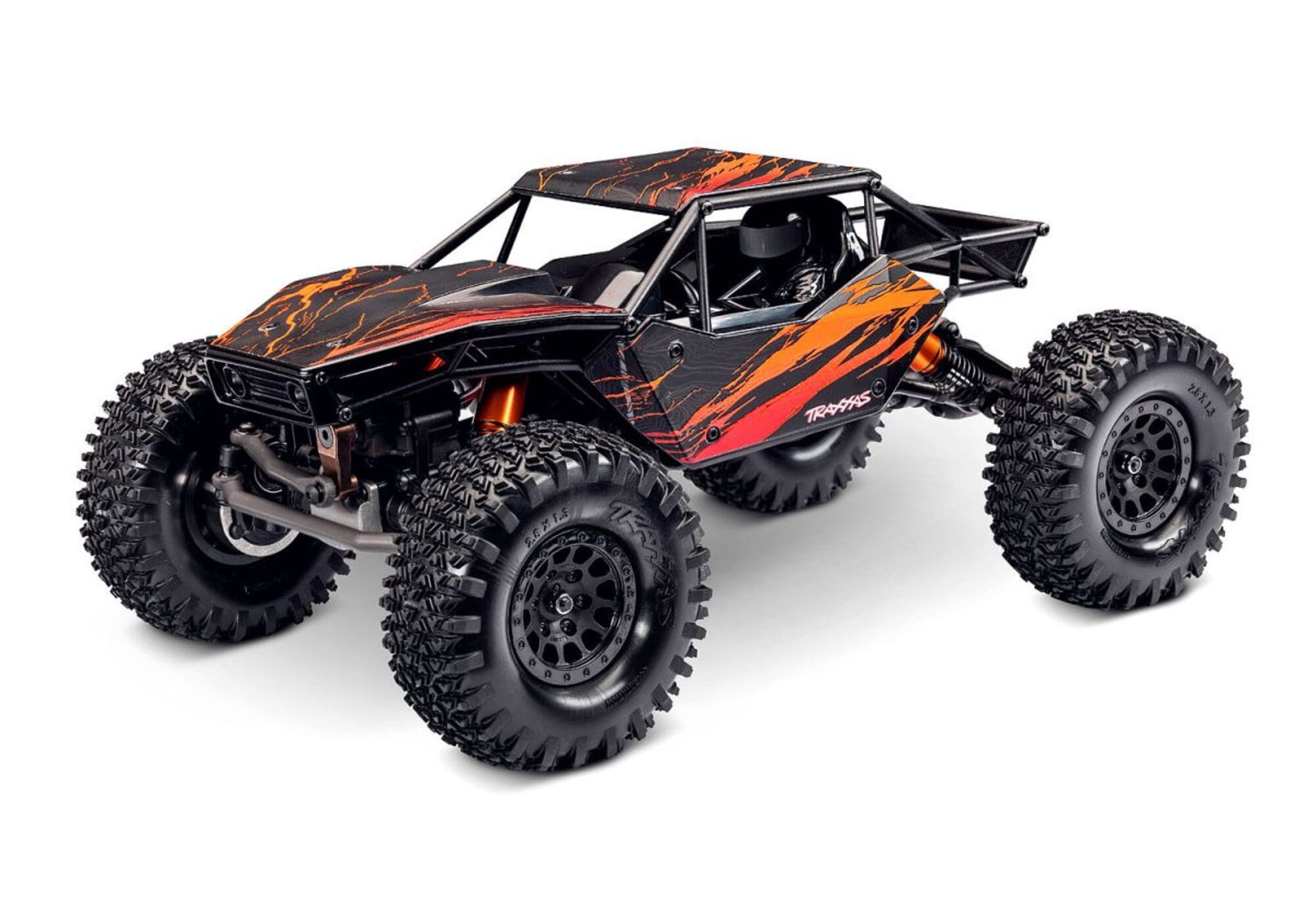 Traxxas TXC-4M Extreme Crawler Orange 1_18 Brushless 4WD RTR mit 3S LiPo Akku und USB-Ladegeraet