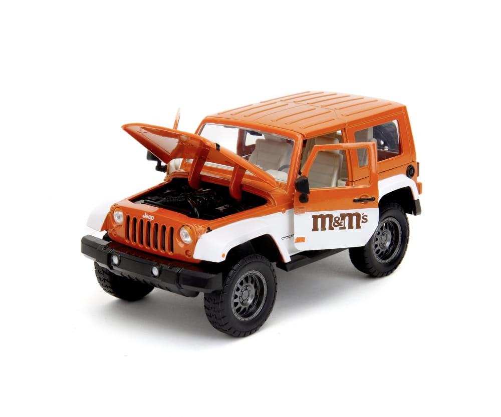 Jada M&Ms Orange 2007 Jeep Wrangler 1:24 Modellauto