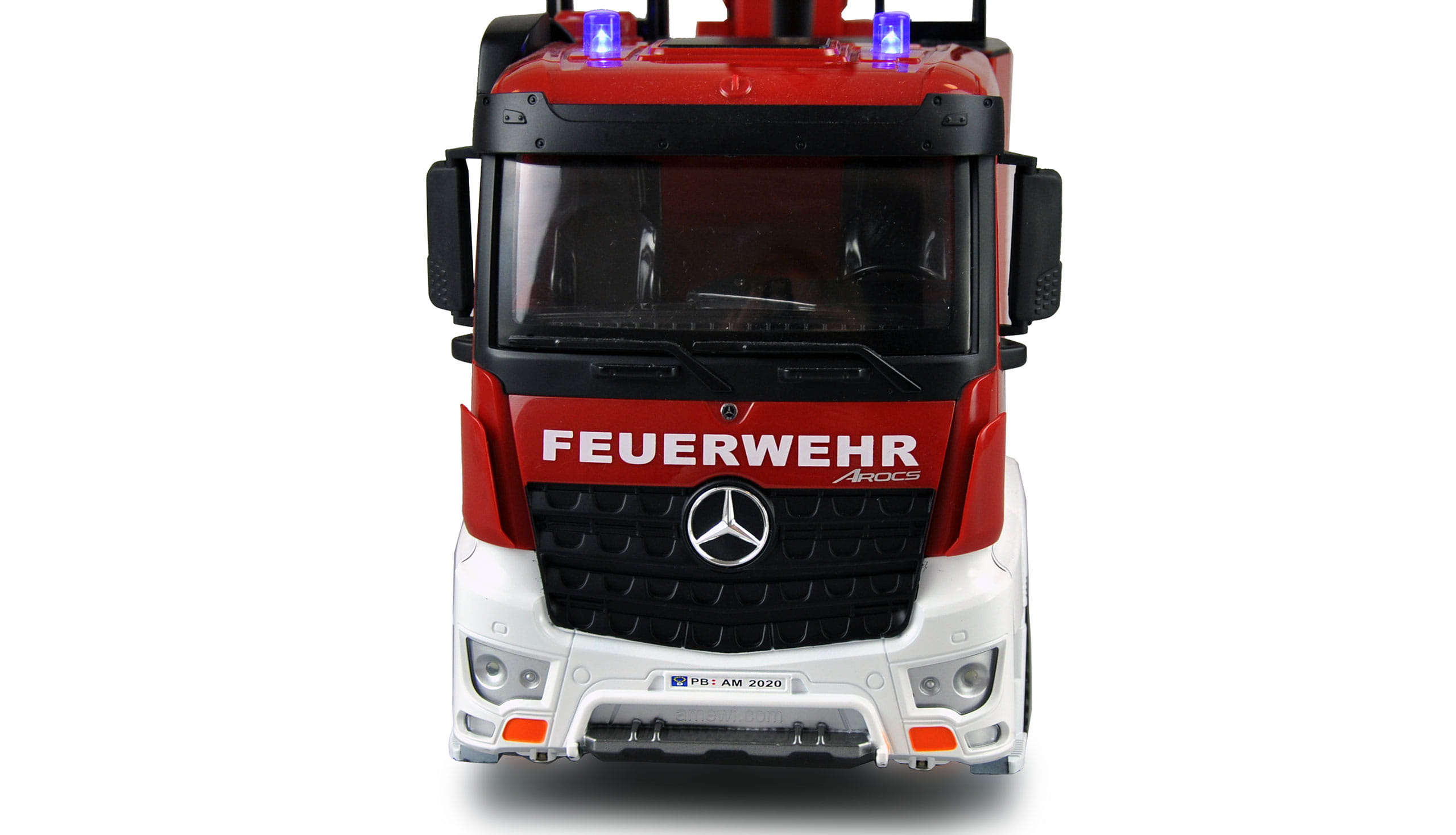 Amewi RC Mercedes Benz Feuerwehr Drehleiterfahrzeug 1:18 RTR