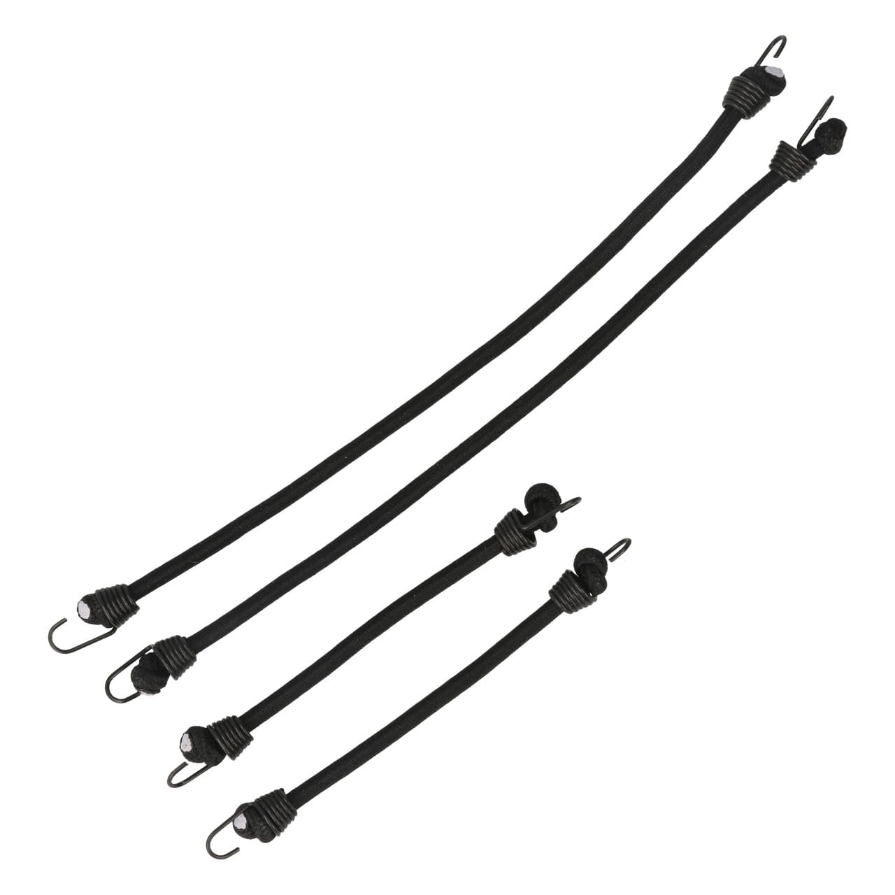 Robitronic Spanngurte mit Haken Schwarz elastisch (2 Paar)