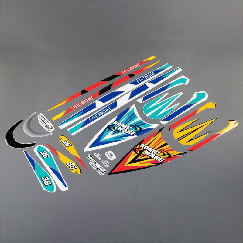 Proboat Decal Set T1_T2_ Sonicwake 36 V2 - RC-Zubehoer