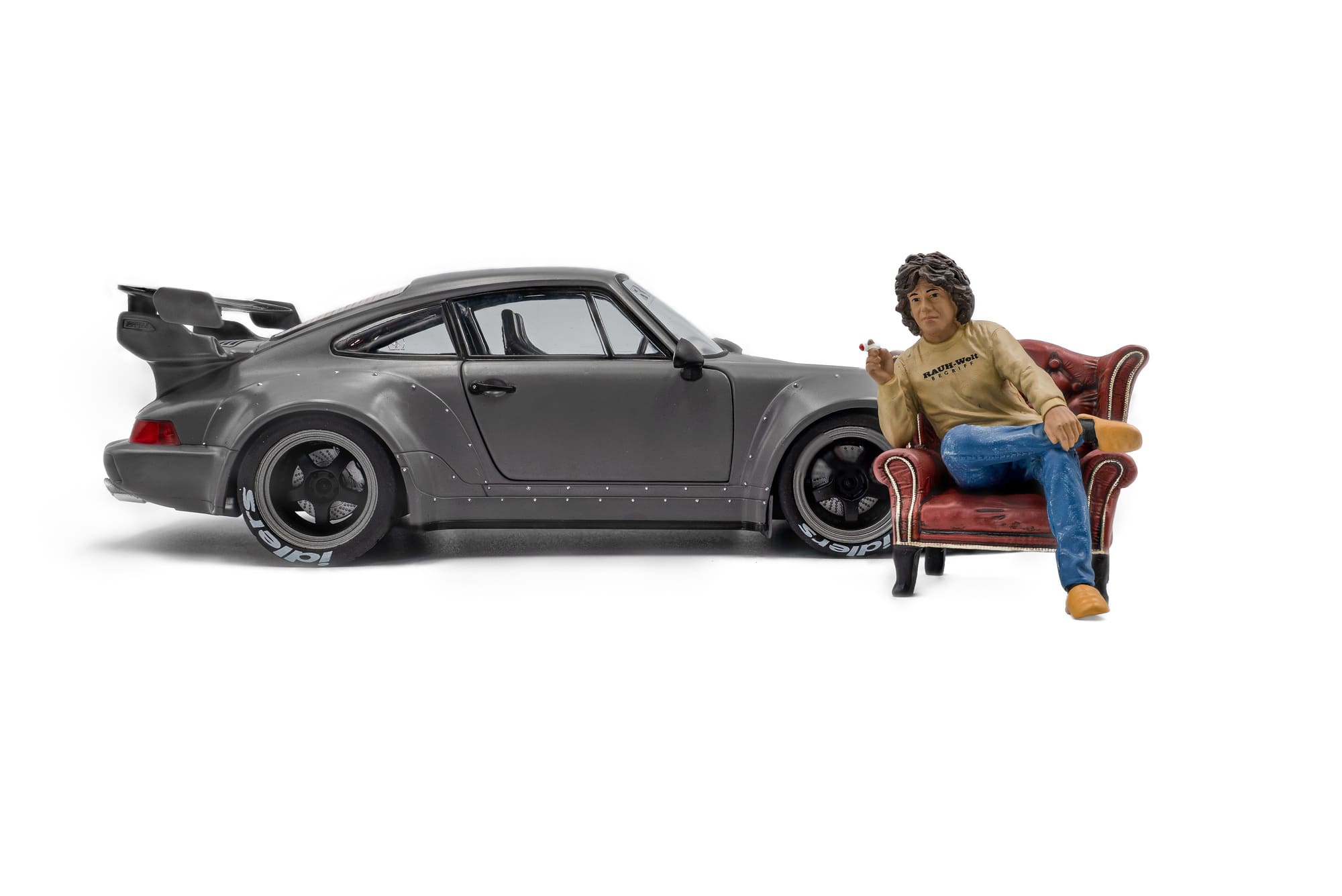 Solido RWB Bodykit Nardo grau mit Figur Modellauto 1_18