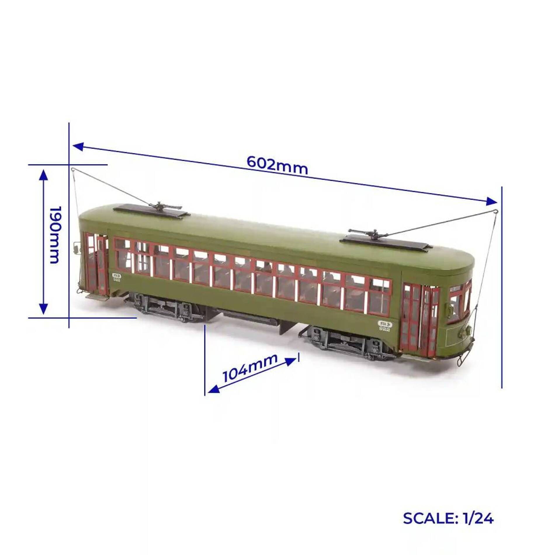 New Orleans Strassenbahn Standmodellbausatz 1_24 - Modellzubehoer