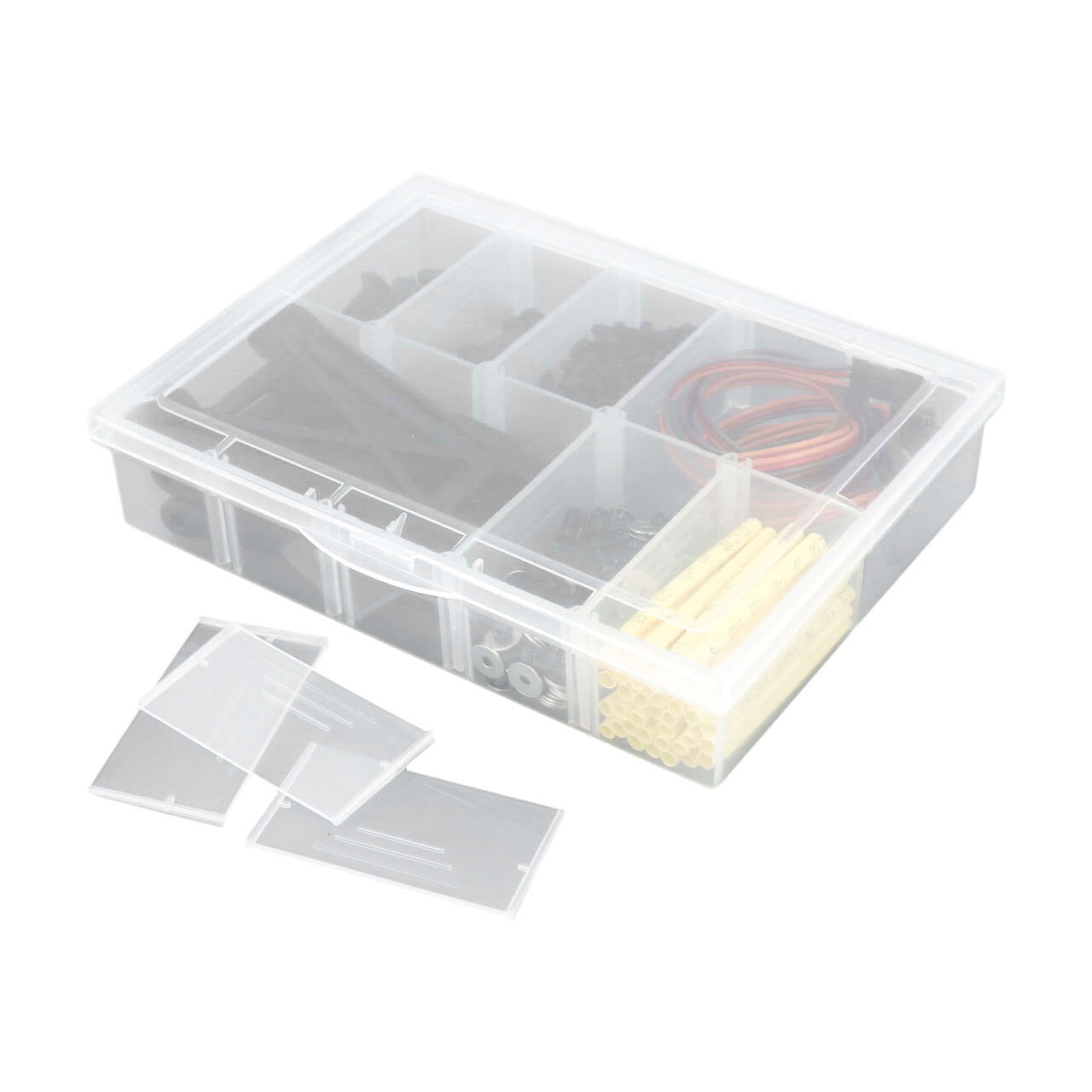 Robitronic Sortierkasten 10 Faecher variabel 134x100x29mm - RC-Zubehoer