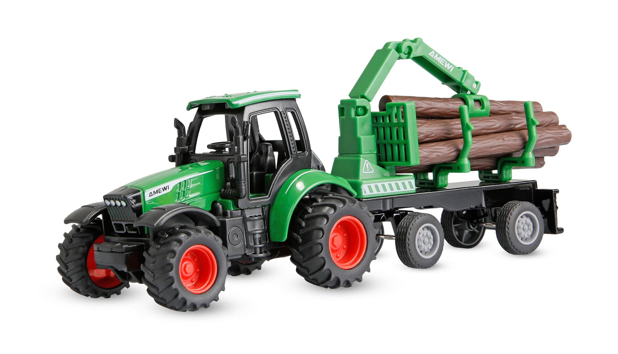 Amewi RC Traktor Metall 1_64 mit Rueckeanhaenger und Ladekran