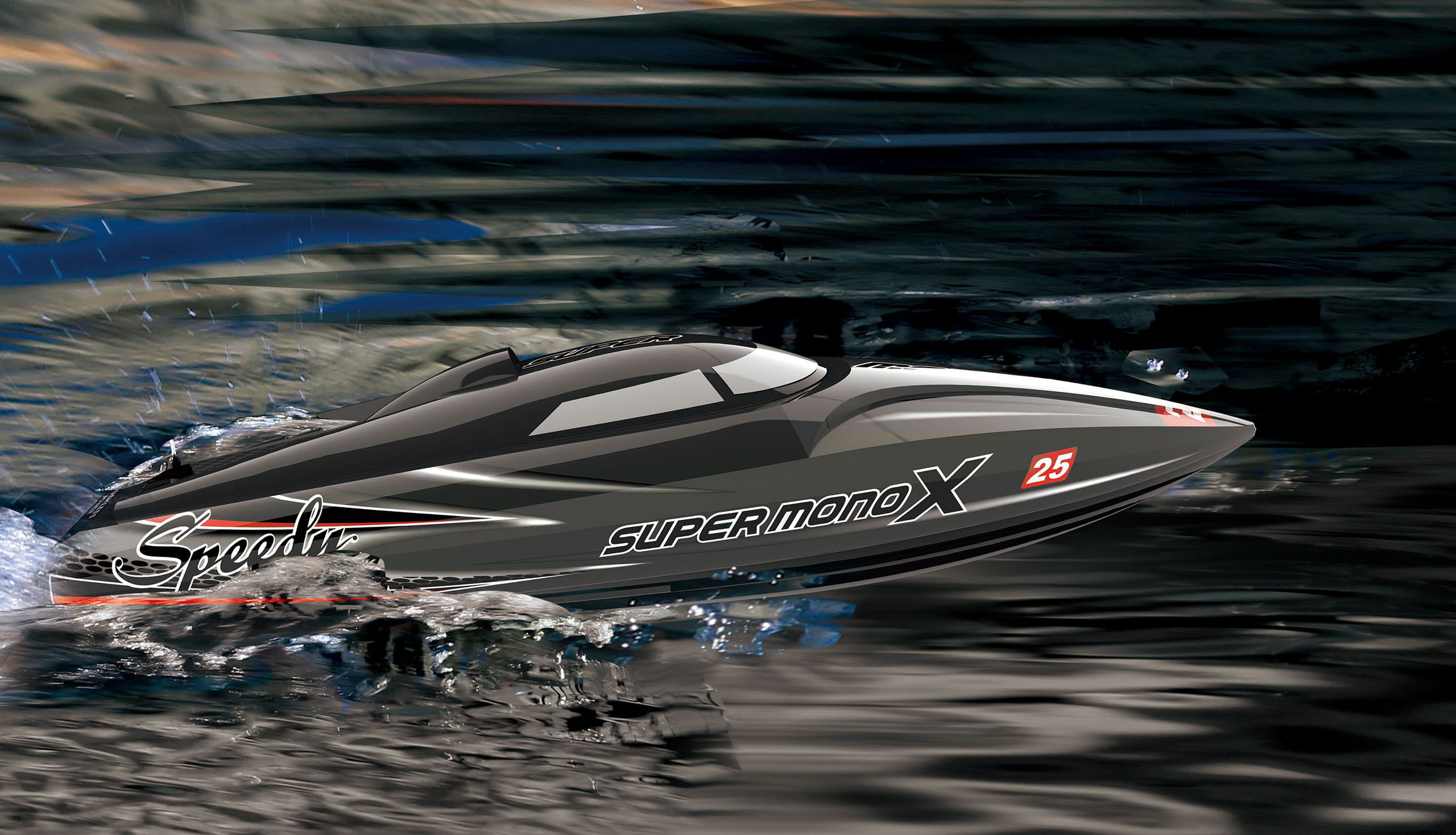 Amewi Super Mono X V3 Brushless V-Boot 45km/h 420mm ARTR