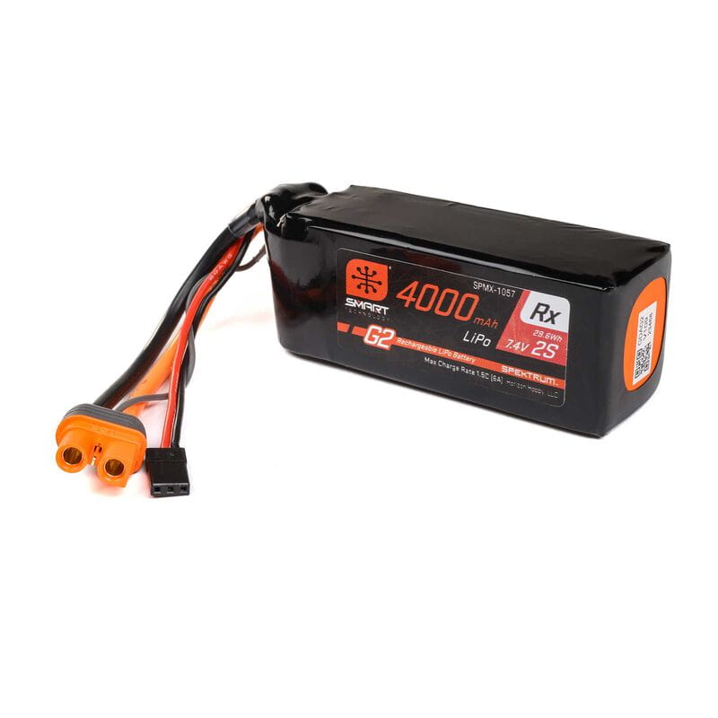 Spektrum 7_4V 4000mAh 2S 15C Smart G2 Empfaenger Lipo Akku_ IC3 - RC-Zubehoer