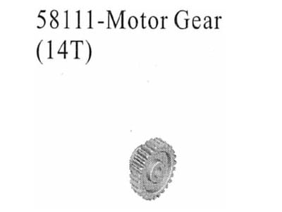 Amewi 58111 Motor Gear(14T)