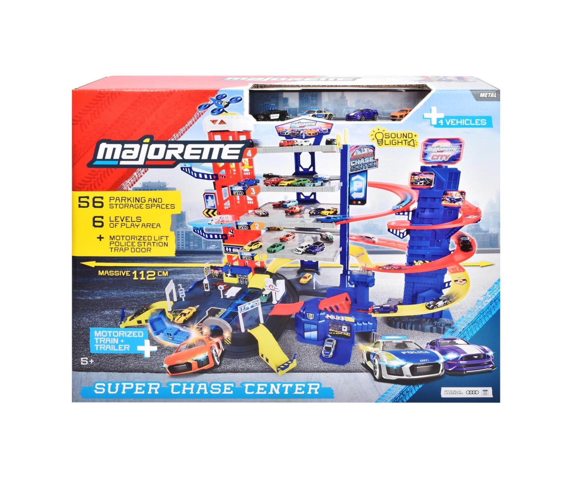Majorette Super Chase Center XXL-Spielgarage mit Fahrzeugen_