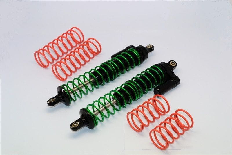 GPM Alu L-Shape Stossdaempfer v_h schwarz fuer Traxxas X-MAXX - RC-Zubehoer