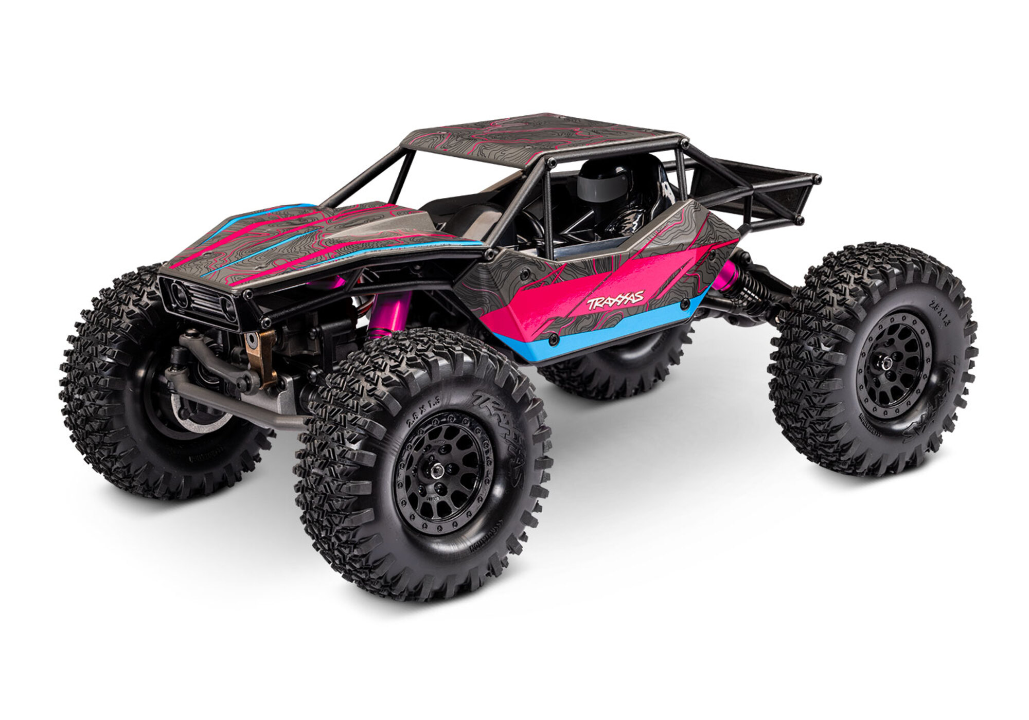 Traxxas TXC-4M Extreme Crawler Pink 1_18 Brushless 4WD RTR mit 3S LiPo Akku und USB-Ladegeraet